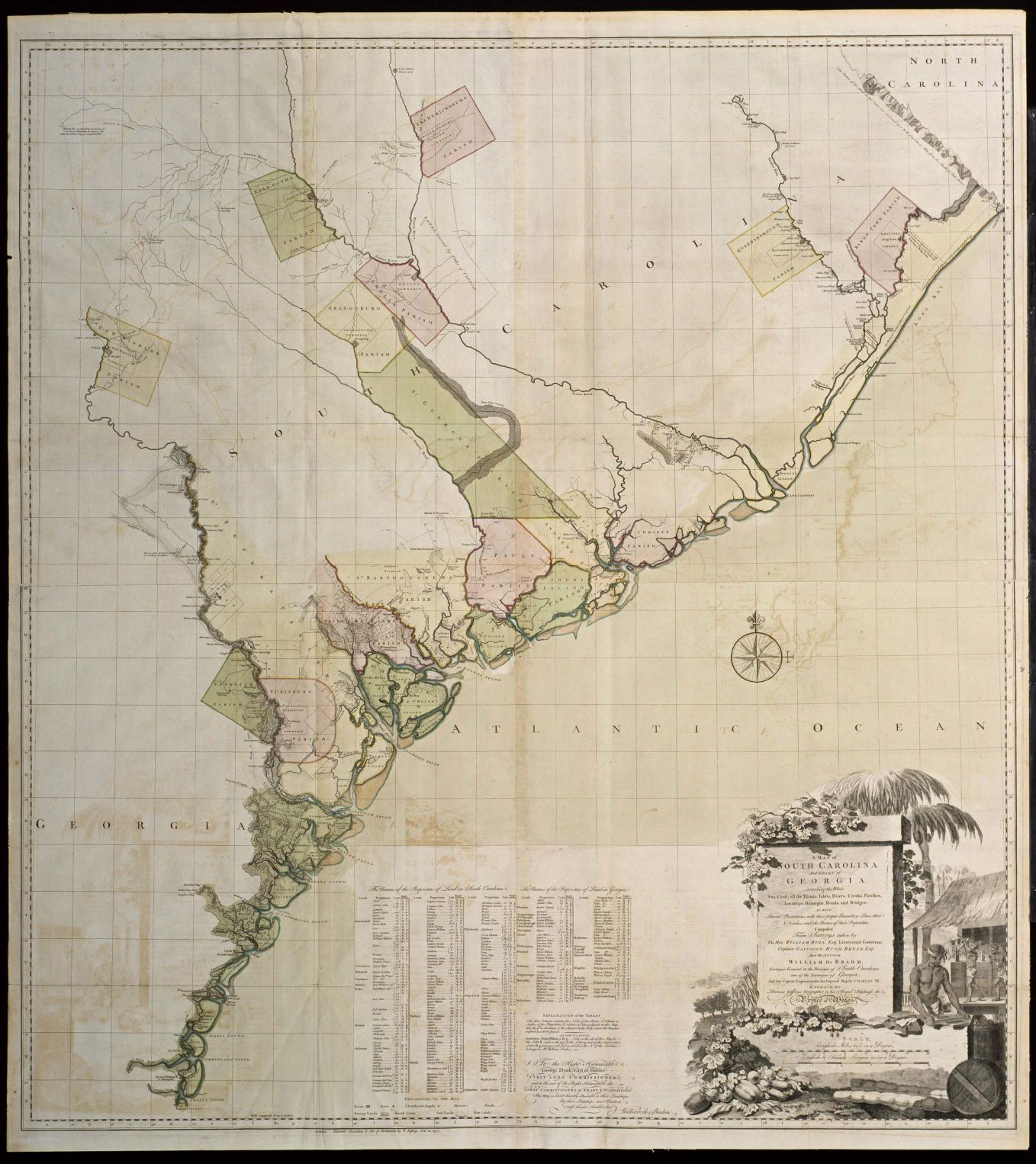 Old map of South Carolina and Part of Georgia